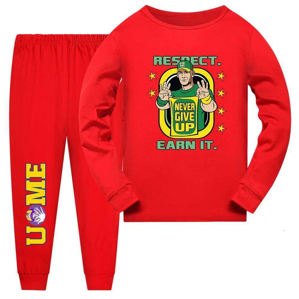 Baby Boys John Cena Cosplay 20 Years Never Give Up Halloween for Childrens Birthday Gift Costumes Pajamas Nightwear Set S260318