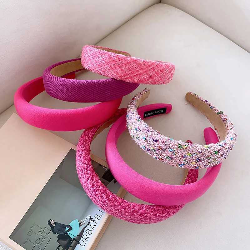 Premium Sense Of Tweed Hair Bands Korean Version Of The Small Fragrant Style Sponge High Skull Top Hair Band Fashion Headdresses H260319