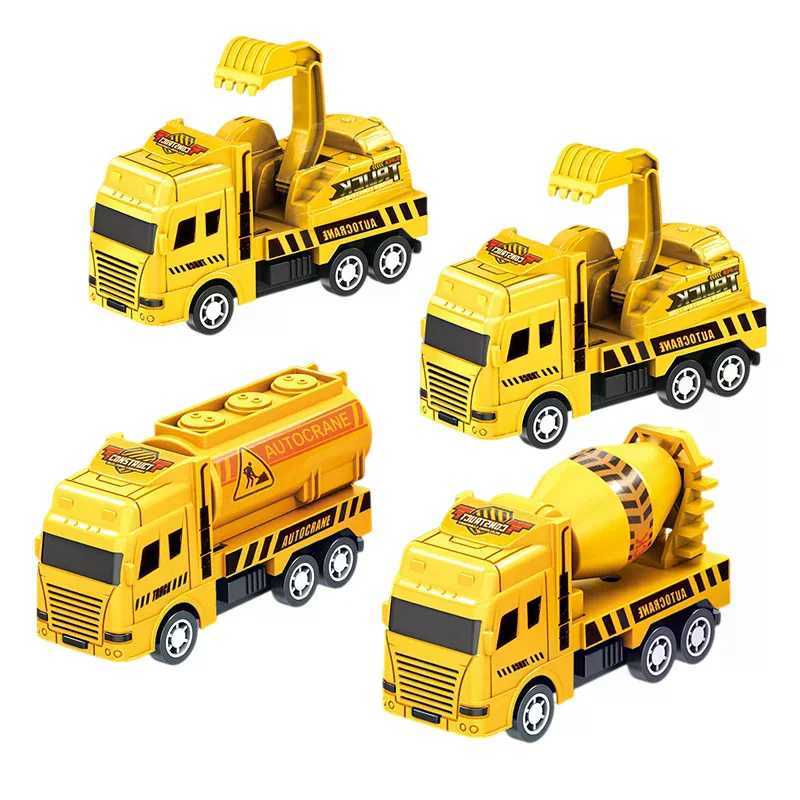 1 Pc Educational Cars Children Kid Pull Back Toy Warrior Engineering Vehicle Model Four Mini Cars Y260319