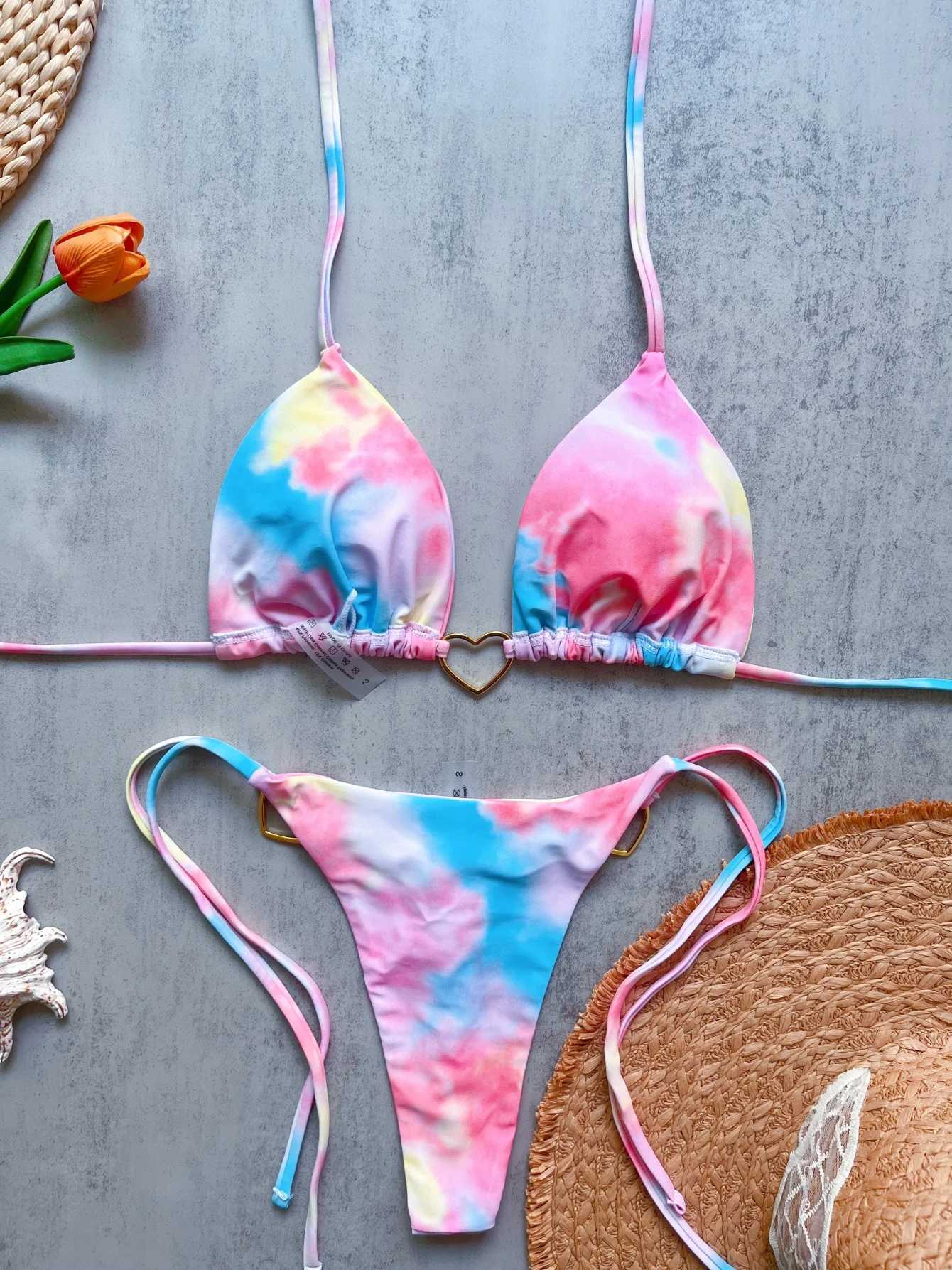 2026 Micro Bikinis Push Up Women Swimsuits Sexy Swimwear Brazilian Bikini Set Thong Biquini Print Swimsuit Summer BeachwearT260318