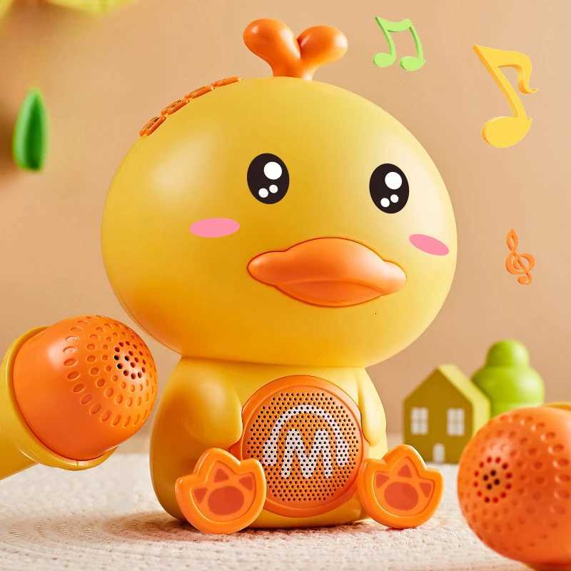 Kids Microphone Karaoke Machine Music Instrument Toys with Light Indoor Outdoor Travel Educational Toy Gift for Girl Boy Child Y260319