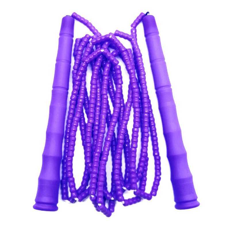 NEVERTOOLATE NO PVC beads long handle PURE BLACK BEADED ROPE 3 meter skipping rope soft PVC beads adult skill tricks M260319