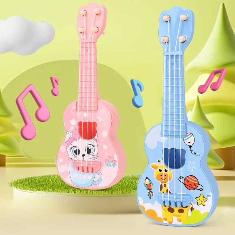 Children Ukulele Musical Toys 4 Strings Small Guitar Montessori Education Instruments Music Toy Musician Learning Gift Y260319