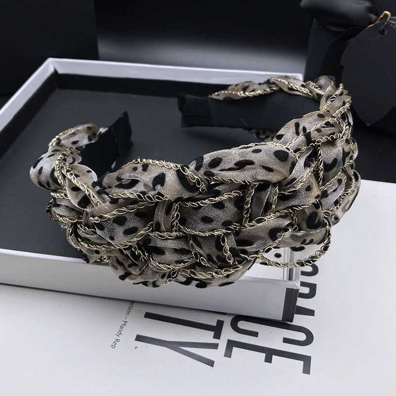Fried Dough Twists Woven Mesh Hair Clip Hair Band for Female High Head Top Adult Versatile Headwear Wide Edge Pressed Hair Band H260319