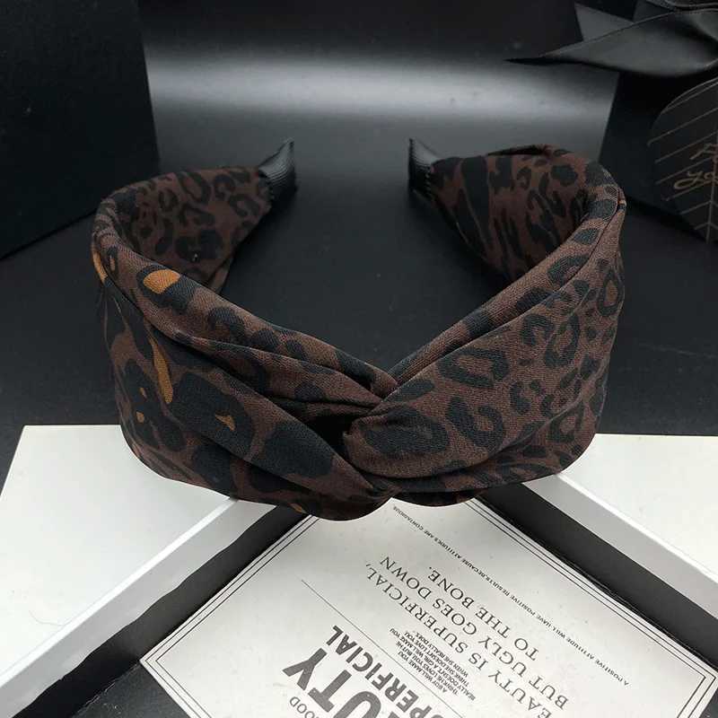 New High Headband Adult Hair Hoop Style Fashion Leopard Pattern Outdoor Daily Compression Headband H260319