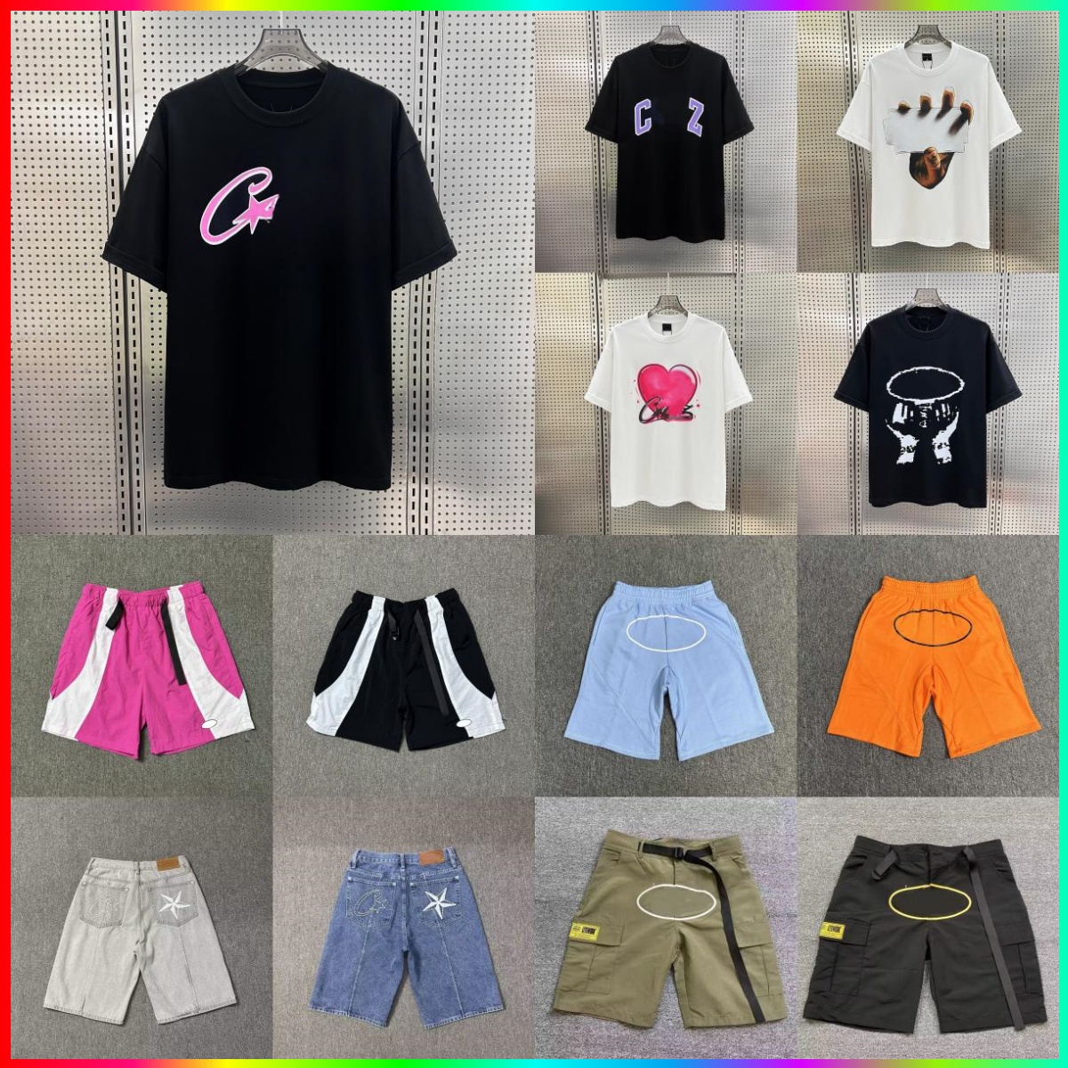 Designer mens shirts corteizitlys shorts Mens womens unisex Men Shorts y2k star altstacked baggy Demon t shirt cargoswide tshirt men Short goth cargos t shirt