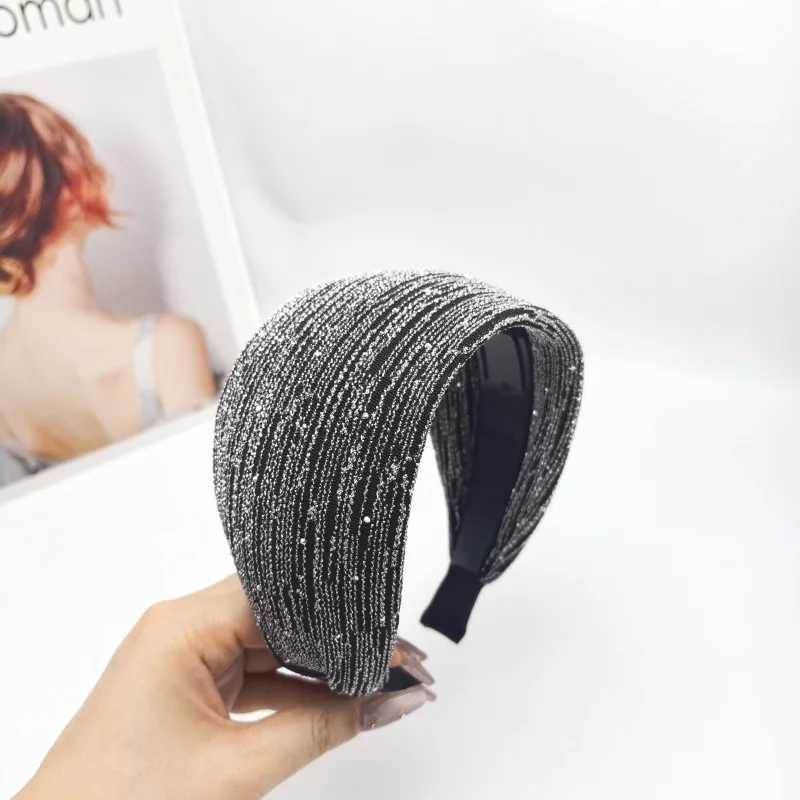 2025 New Wide Border Headband Trendy Hair Band Sparkling Rhinestones Crystal Hair Accessory Deluxe HairBand Hair Decoration H260319