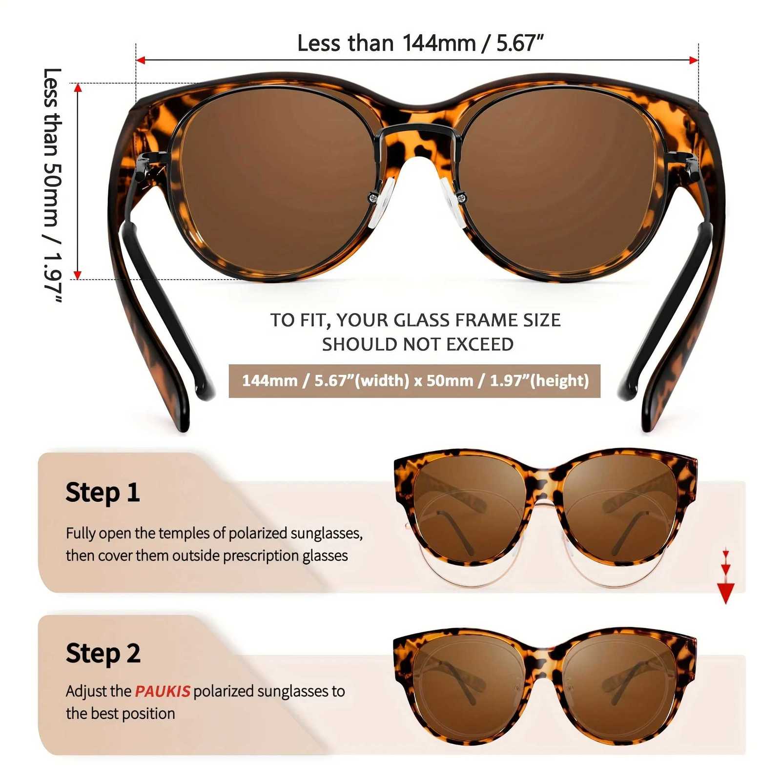 Polarized Sunglasses Fit Over Glasses Sunglasses for Women to Go Over Glasses Lightweight-SG0179 H260319 - view 3