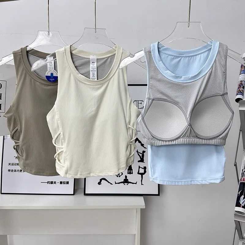 Womens One Piece Cup Yoga Tank Top Summer Exercise Pilates Fitness Clothes New Style Comfortable Breathable Sportswear Z20260319