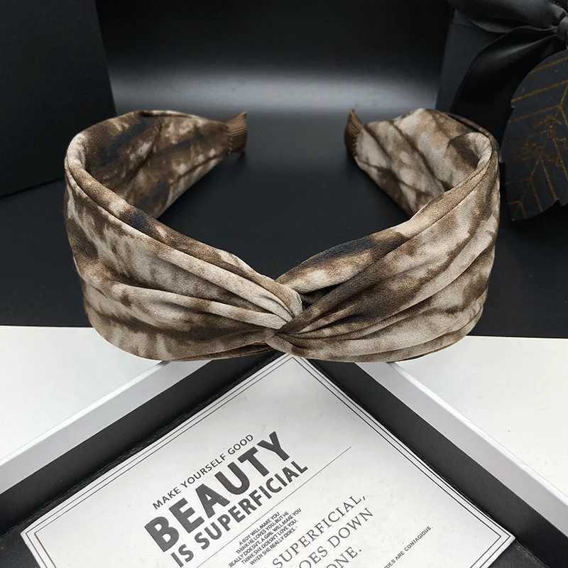 Fashionable fabric high-crown hair hoop for women adult wide-brimmed press-fit face-washing head hoop H260319