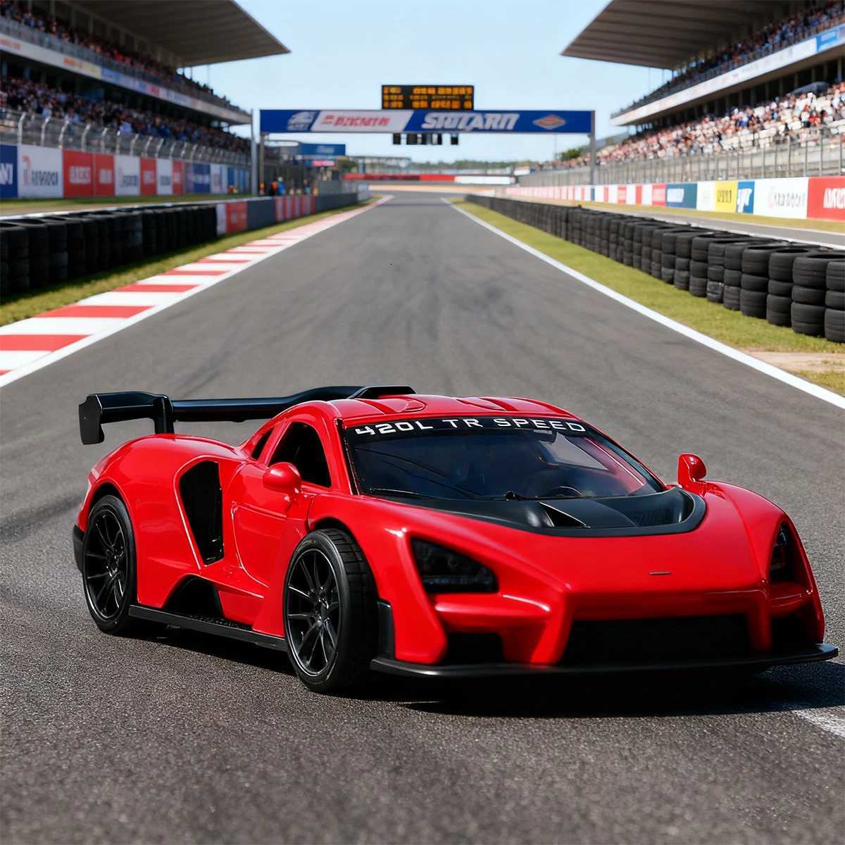 143 New Red Alloy Die-Cast Sports Pull-Back Racing Car Model Toy with Openable Doors Realistic Ornament Gift for Boys Birthday Christmas and Holidays 