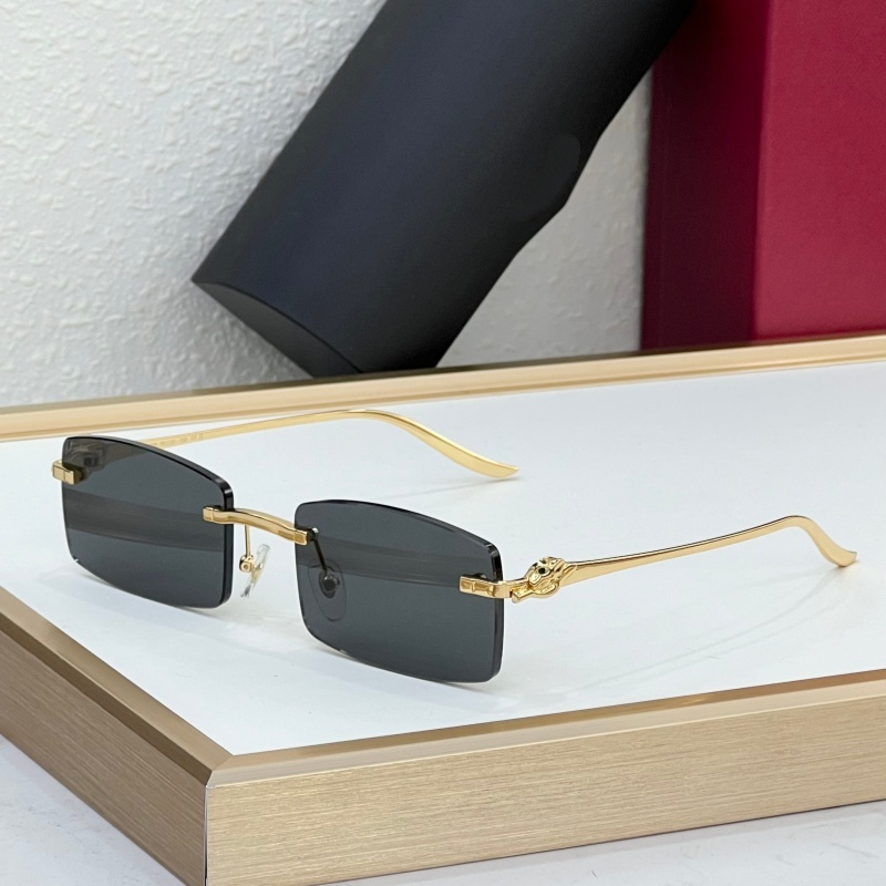 New Carter CT0552S Eyewear High Quality Designer Sunglasses Fashion Luxury Classic Rectangle Rimless UV400 for Men Women With Original Box and Case Size 55-22-135