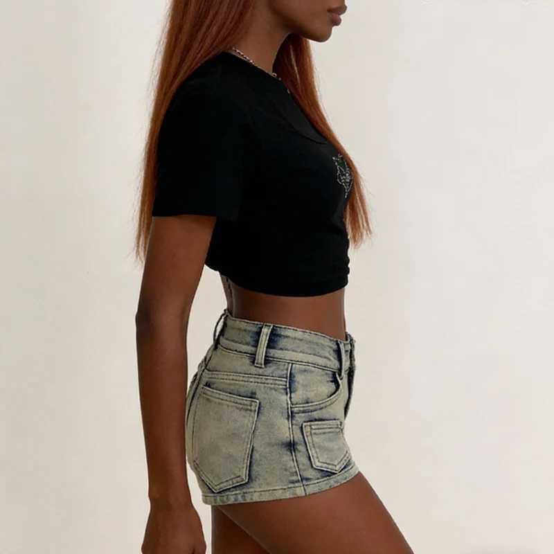 Summer Y2k Fashion Woman Skinny Thin Jeans Hot Sale Female Casual Short Pants Girls Chic Sexy Blue Denim Shorts M260319
