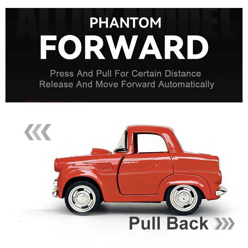 143 Alloy Diecast Cartoon Classic Vintage Car Model Classic Pull Back Car Miniature Vehicle Replica For Collection Gift Y260319