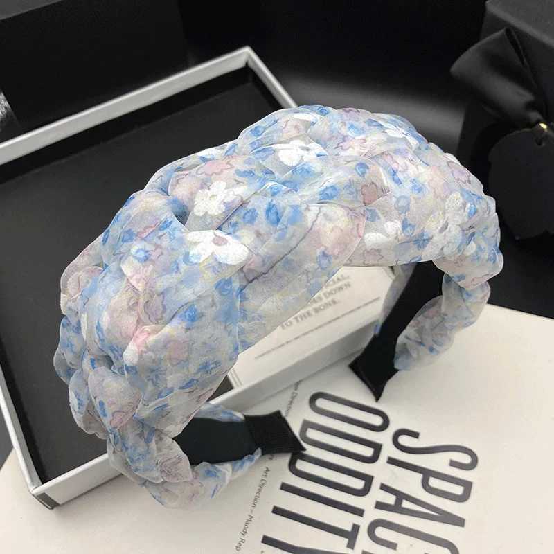 Korean new temperament hair clip womens fashionable braided high skull headband wide edge compression headband H260319