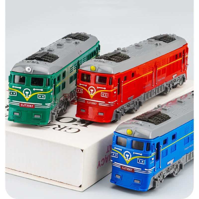 Tiny Train Toys Inertia Cars with Sound Light Vehicle Model for Kids Toy Gift for Birthdays Christmas Educational Simulation Y260319