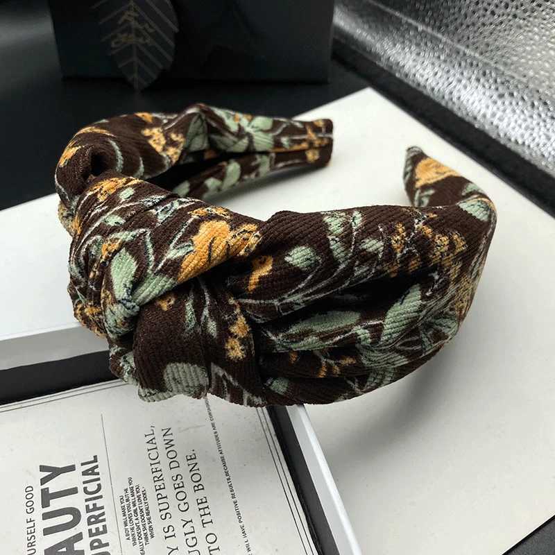 European and American fashion printed hair clip womens new high head hair tie headband hair pressure hair wash headband H260319