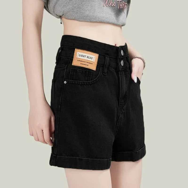 Summer Shorts Jeans Women Baggy Wide Leg Denim Pants Lady Lightweight Casual Jeans Female High Waist Gray Blue Beach Shorts M260319
