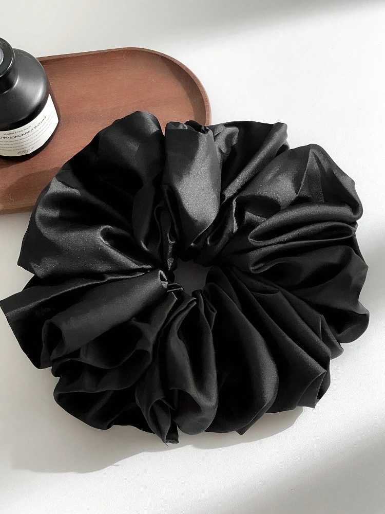 1pc Extra Large Faux Silk Fluffy High Elasticity Soft Silky Luxury Casual Comfortable Fashion Scrunchie For Women H260319