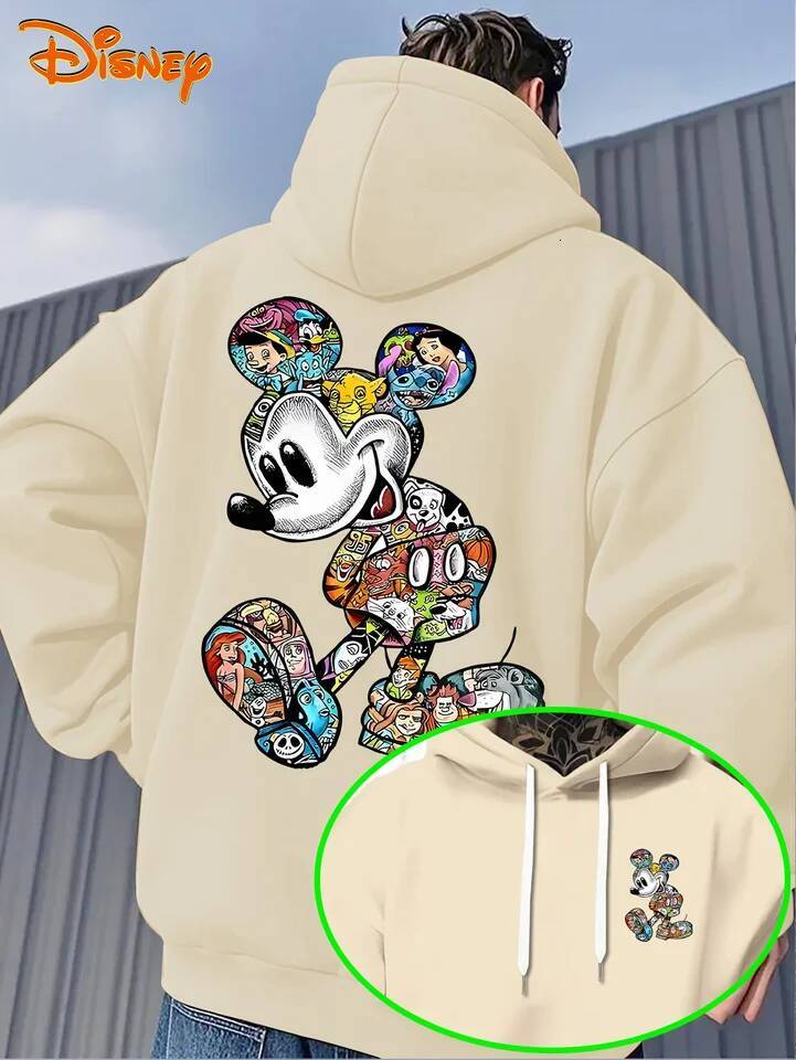 Disney Mickey Mouse Men's Hoodie Autumn Winter Casual Unisex Pullover Sweatshirt Tracksuit Clothing Hoody Oversized Streetwear - view 5
