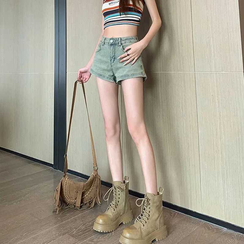 Summer Lady Retro Y2k Skinny Thin Jeans Girls Classic Fashion Low Waist Short Pants Hot Sale Women Leisure Denim Shorts M260319
