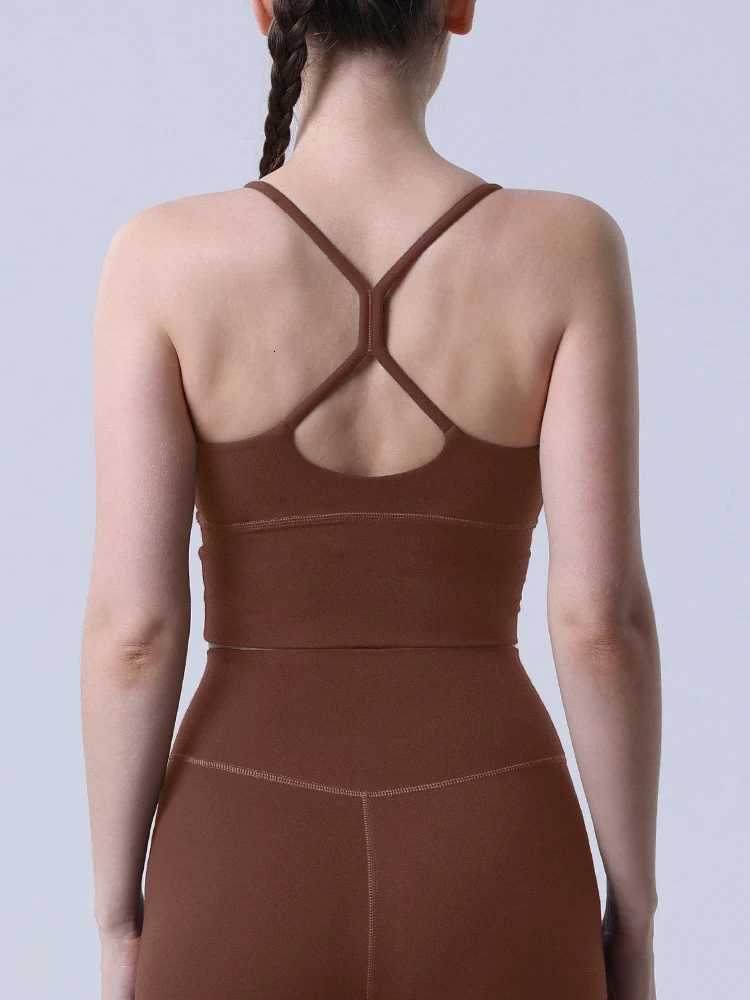 Yoga Beautiful Back Sports Bras High Intensity Shockproof Breathable Casual Versatile Thin Strap Fitness Running Tight Crop Top Z20260319