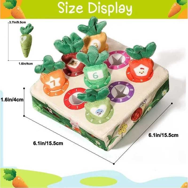 Montessori Toys Pull Carrot Plush Sensory Toys for Babies Development Game Matching Puzzle Educational Toys for Children Y260319