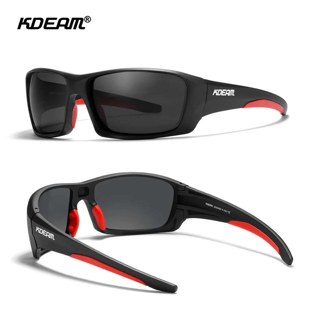 KDEAM High-End Sports Goggles TR90 Polarized Sunglasses Men Hiking Fishing Sun Glasses With Zipper Case H260319 - view 3