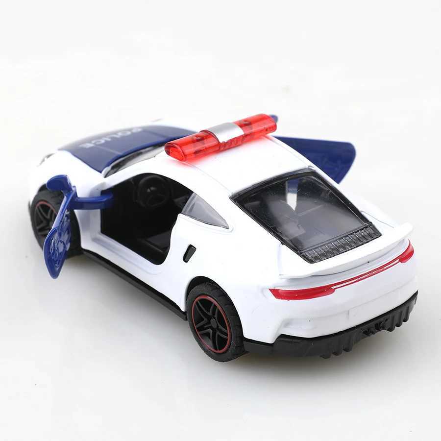 bagged143 911 police Racing Car Alloy Model Car Simulated vehicle children alloy car boys toy model car ornaments Y260319