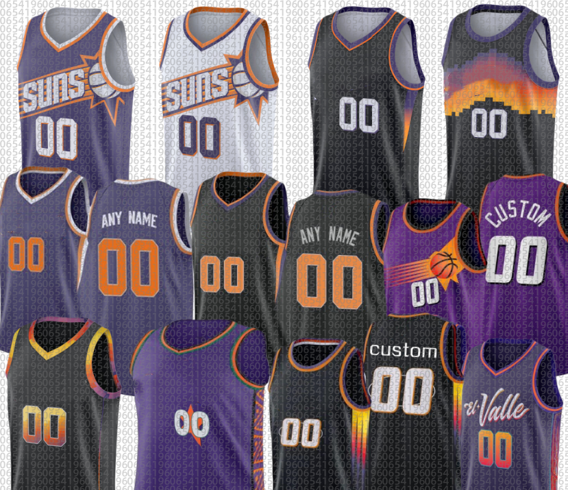 Suns Devin Booker Dillon Brooks Grayson Allen Mark Williams Collin Gillespie Oso Ighodaro Isaiah Livers Rasheer Fleming Cole Anthony Coffey Basketball Jersey