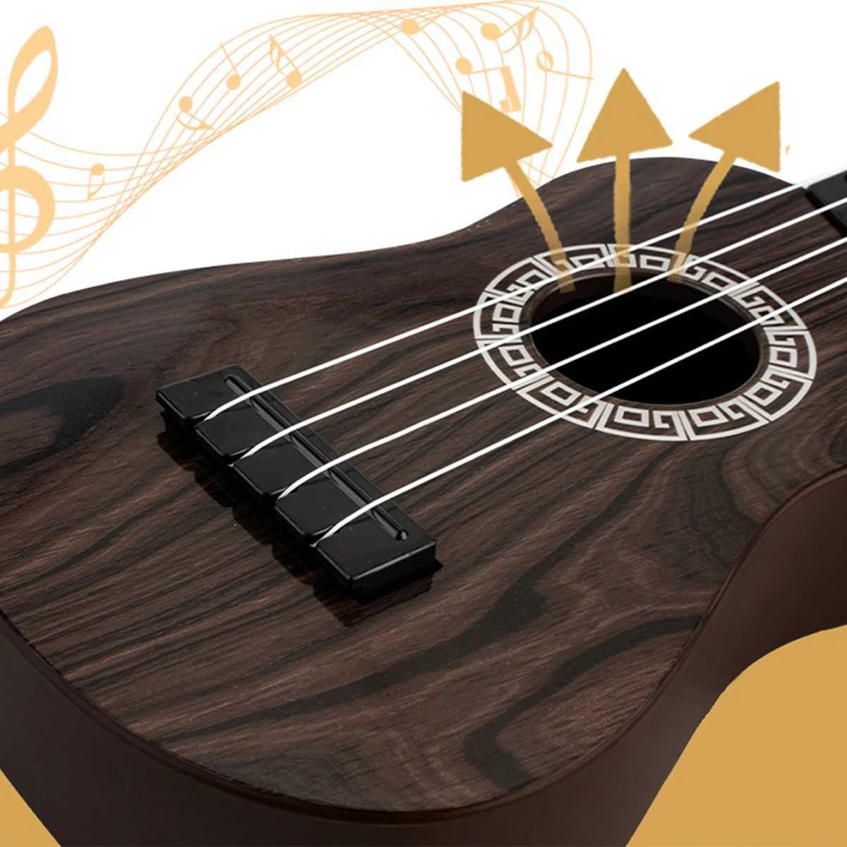 Mini Ukulele Toys 4 String Playable Enlightenment Early Education Music Toy Small Guitar Interactive Game for Kids Gifts Y260319