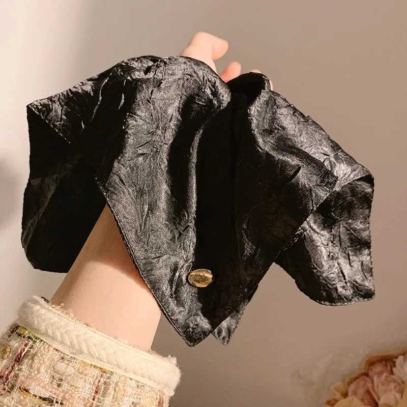 1/2pcs Satin square scarf large intestine headband French high-end feel large square hair tie headband accessory H260319