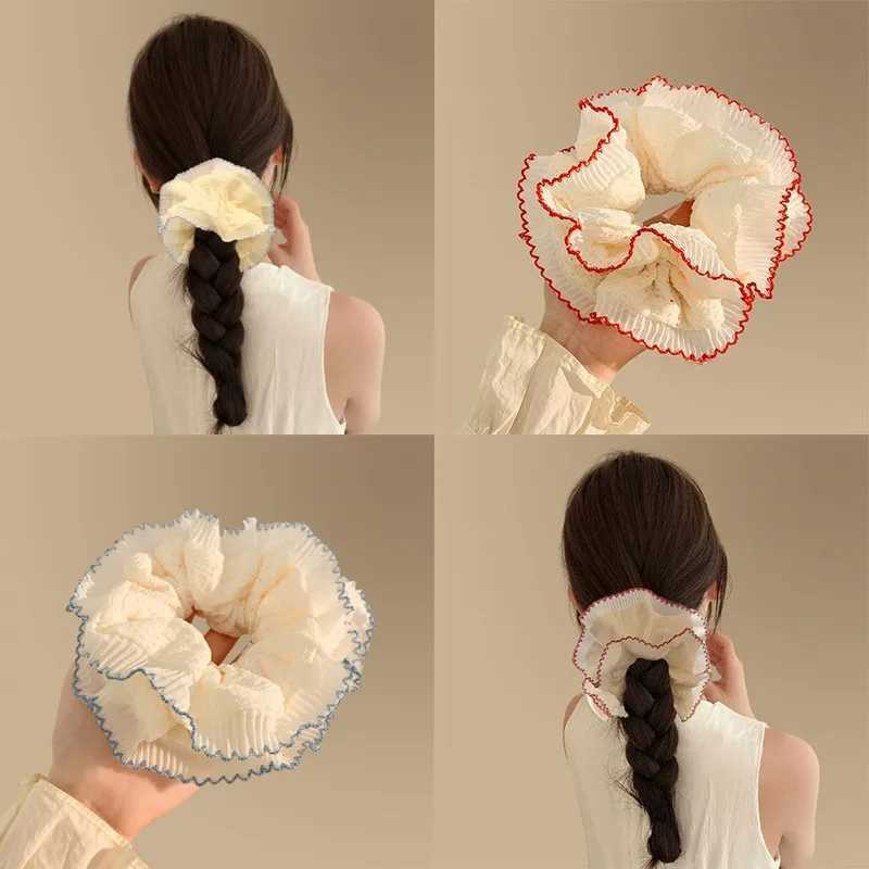 2025 Elegant Cute Lace Scrunchies Women Girl Elastic Hair Rubber Band Accessories Tie Hair Ring Rope Headdress Headwear Ornament H260319
