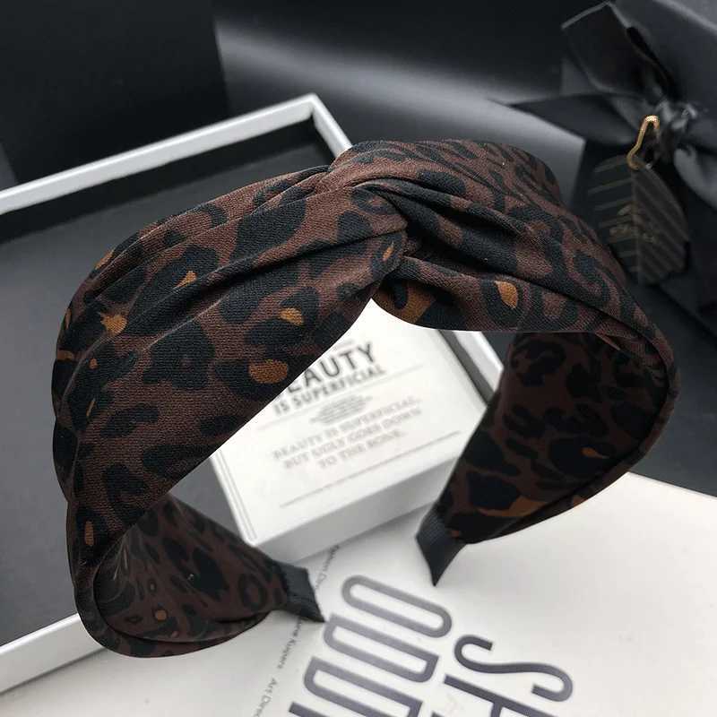 New High Headband Adult Hair Hoop Style Fashion Leopard Pattern Outdoor Daily Compression Headband H260319