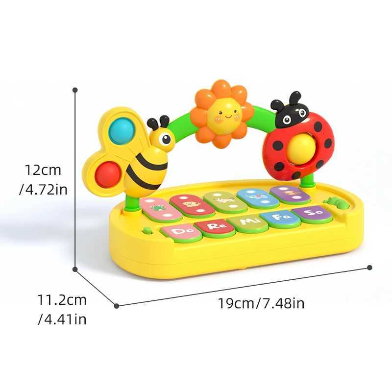 Mini Baby Piano Toy Light Up Music Keyboard Toys for Toddlers with 4 Modes Infant Educational Early Learning Toys Musical Toy Y260319