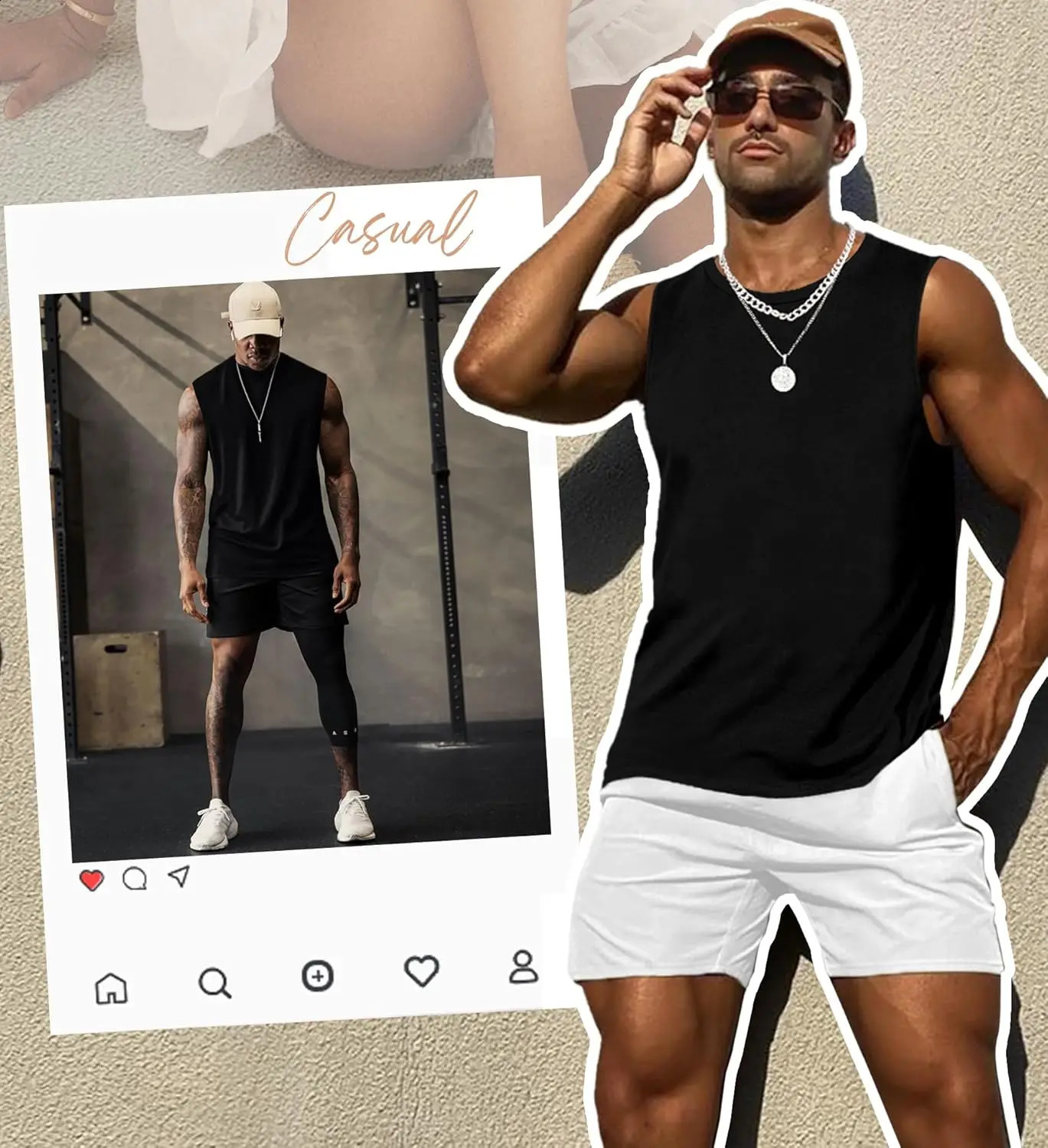 Mens Tank Tops Workout Sleeveless Shirts Summer Solid color Polyester Quick drying Tanks for Men summer Beach Sports TShirts y260312