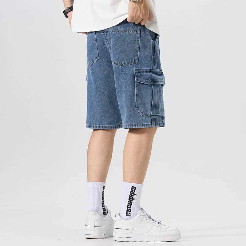 Mens Summer Cool Fashion Denim Jeans Six Pocket Design Regular Fit No Stretch Light Blue Trendy Casual Pants D260320