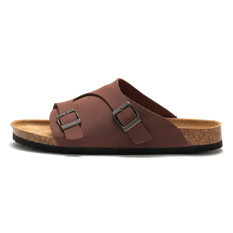 RUIZUSTOCK new Free delivery Slippers Fashionable casual simple solid color men's cork slippers for daily wear