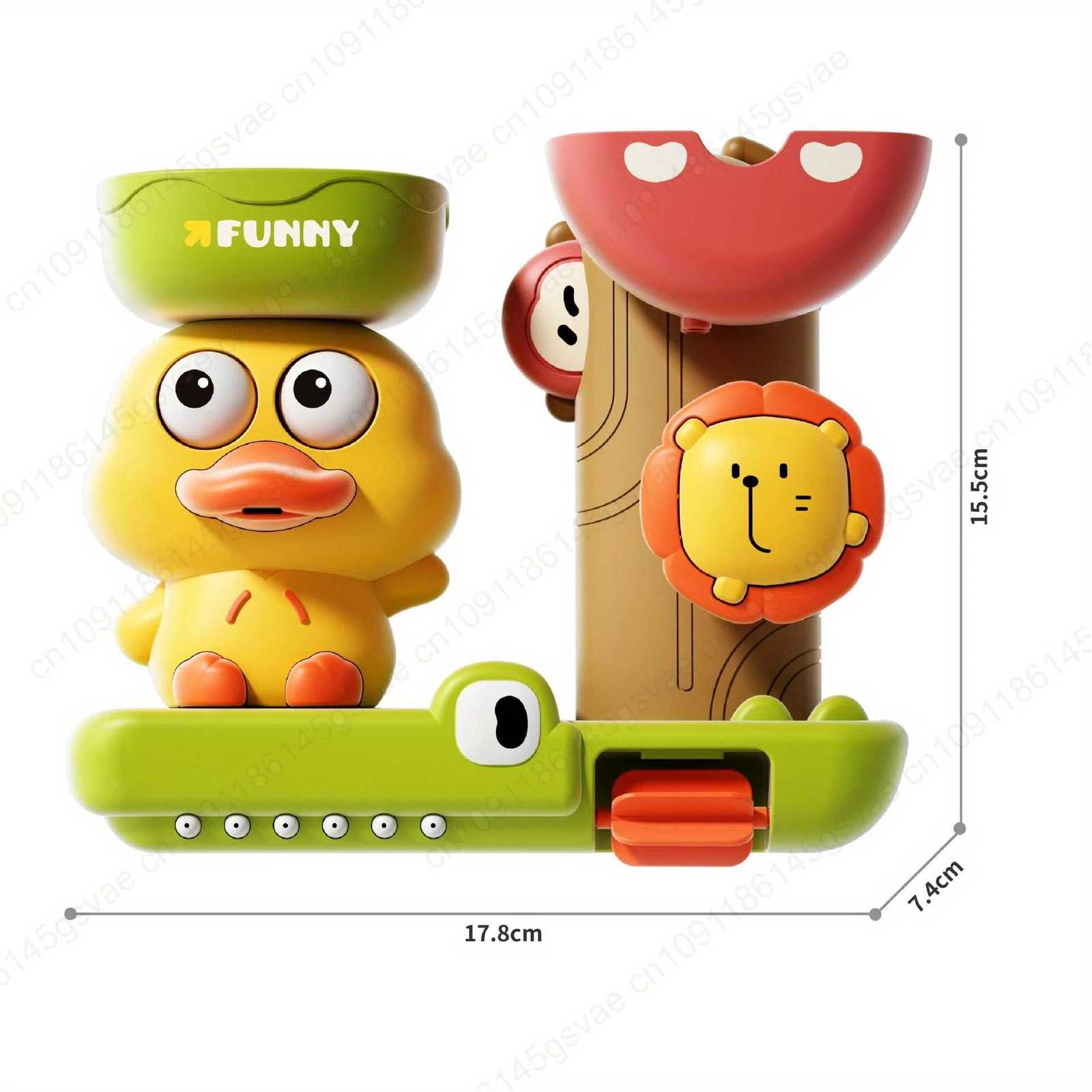 Childrens Take A Shower Paddle Toys Cartoon Animals Duck Spin Water Spray Waterwheel Bath Toy Kids Delight Shower Toy Gift Y260319