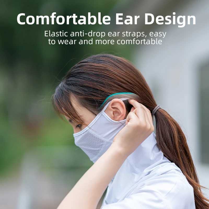 ROCKBROS Ice Silk Cycling Face Mask UV Sun Protect UPF50 Summer Breathable Collar Scarf MTB Road Motorcycle Bike Bicycle Mask M260320