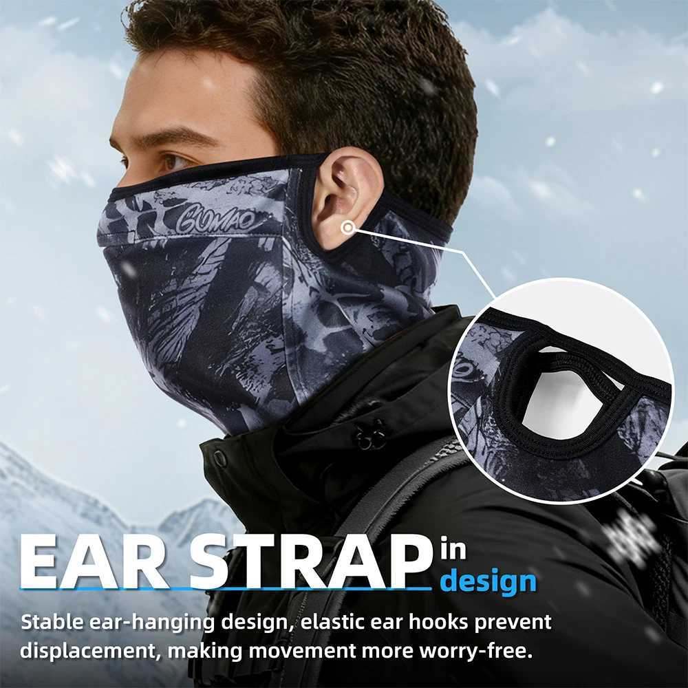 Thermal Bandana Winter Windproof Ski Half Face Mask Breathable Sports Running Cycling Hiking Camping Hunting Neck Warmer Gaiter M260320