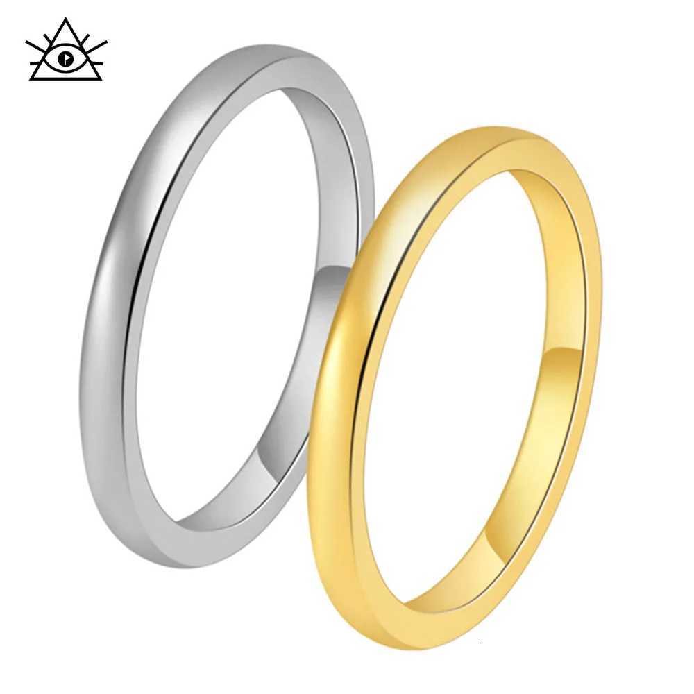 Japanese and Korean 2mm exquisite ultra-fine tungsten steel ring couple tail ring simple plain ring pair ring glossy jewellery H260320