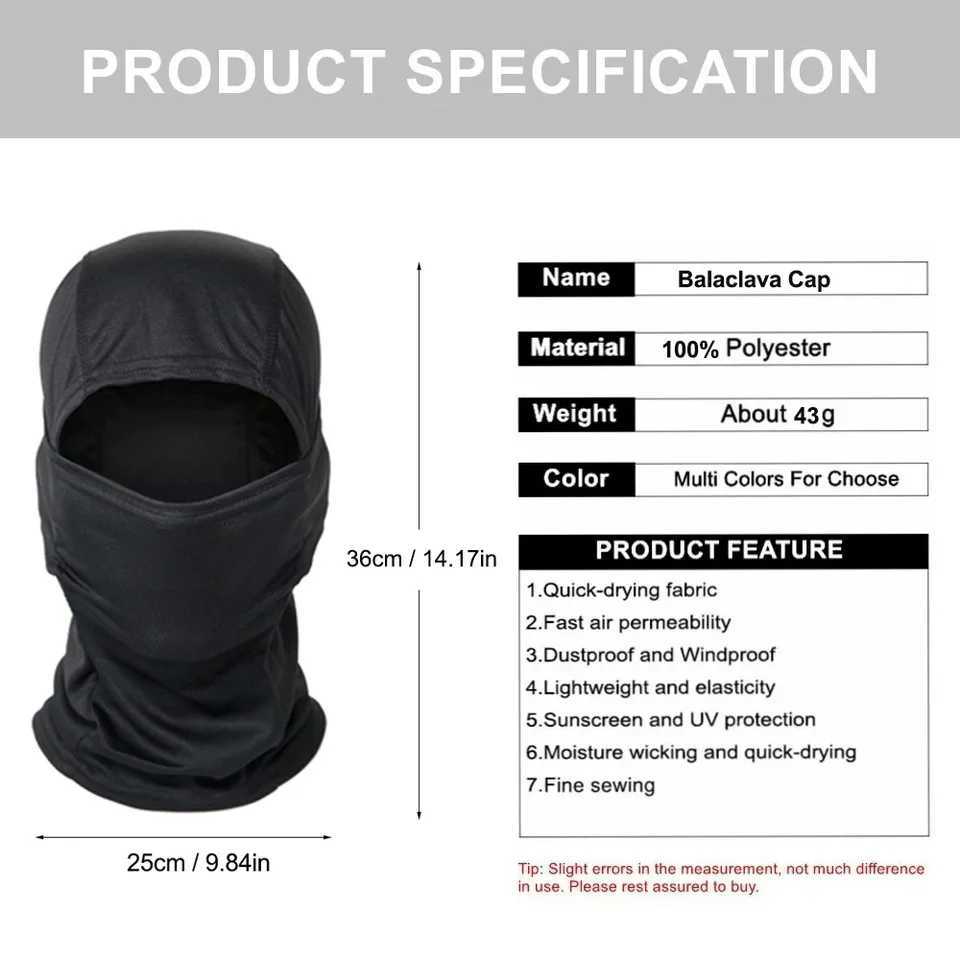 Military Tactical Balaclava Bike Cycling Windproof Full Face Mask Outdoor Hunting Hiking Army Warm Shield Skiing Scarf M260320