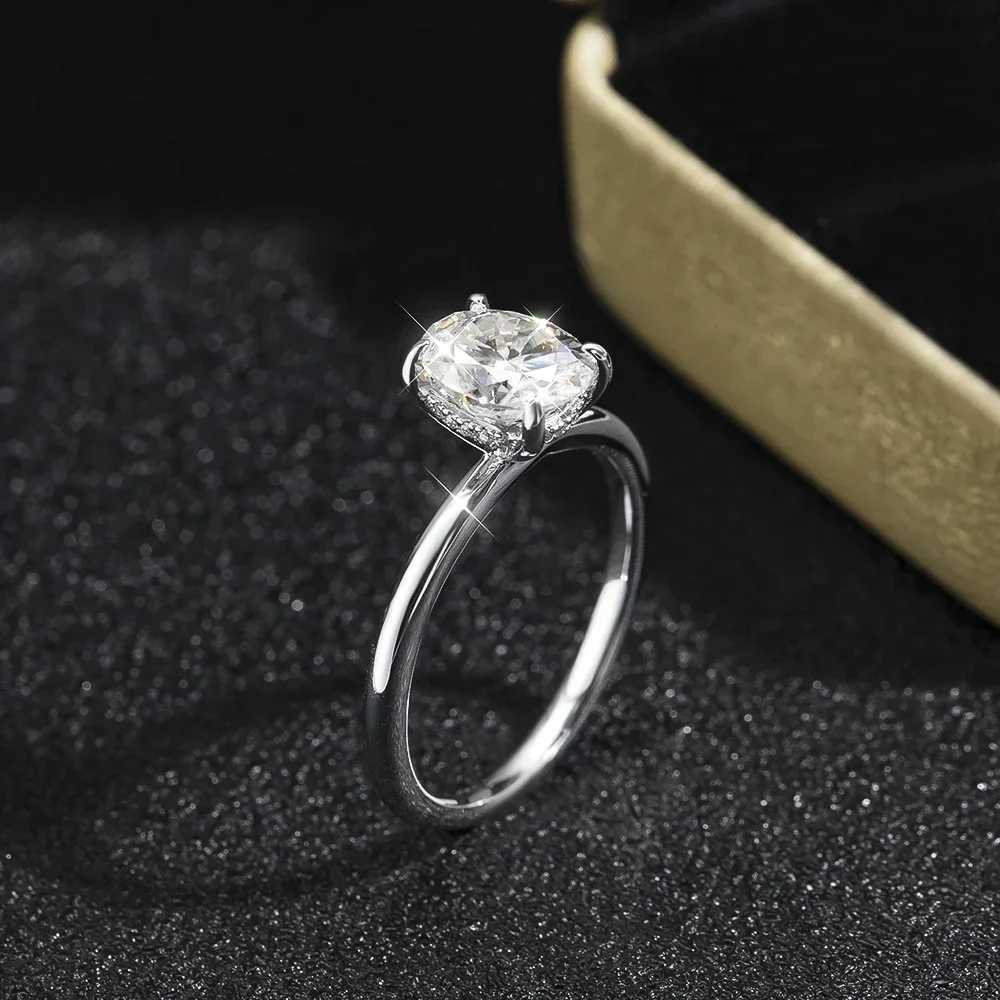 M-JAJA 1-3CT Oval Cut Moissanite Diamond Engagement Ring for Women 925 Sterling Silver Ring Bridal Wedding Band with Certificate H260320 - view 4