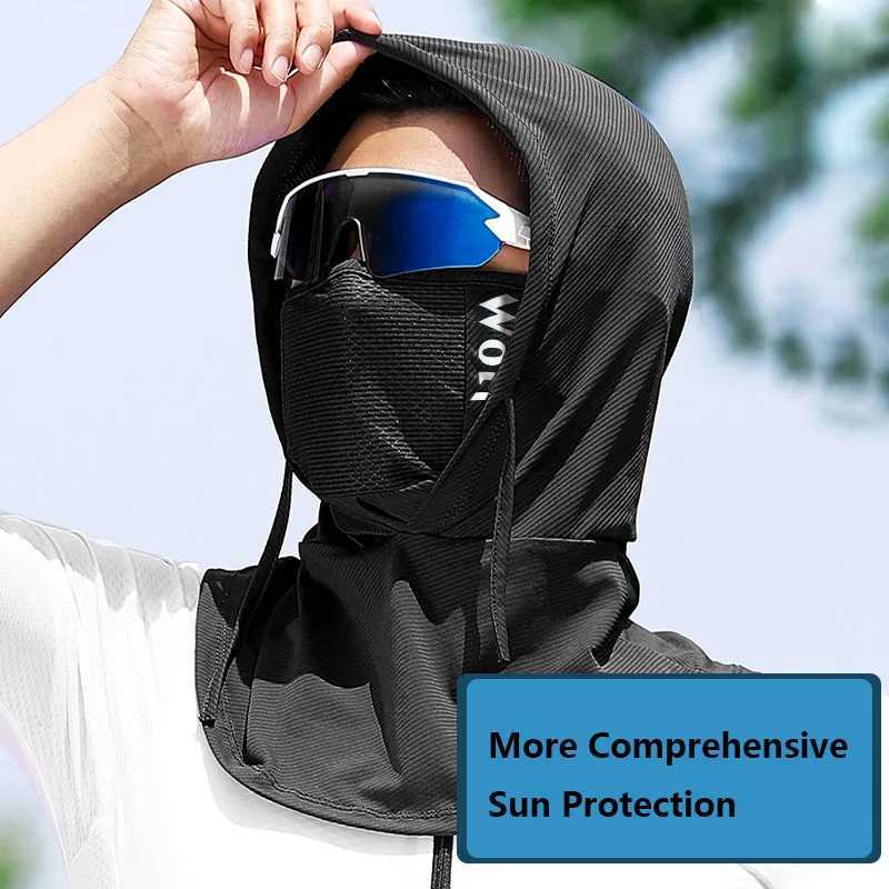 Dual-Use Full Face Sun Protection Mask Summer Ice Silk Comfortable Face Balaclava for Hiking Cycling Hunting Fishing M260320