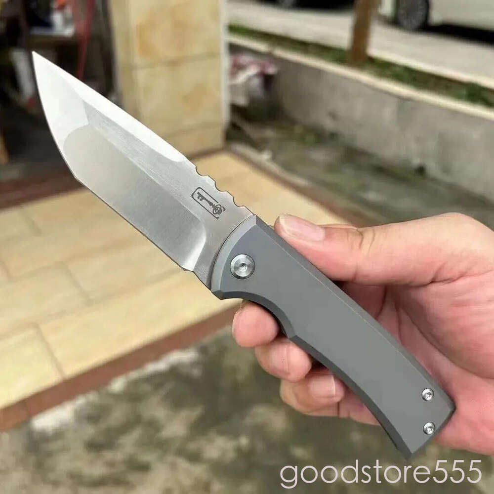 2Models fixed blade knife Limited Edition Chaves 229 Folding Knife 3.58 M390 Point pocket knife Blade, couteau Titanium Handles