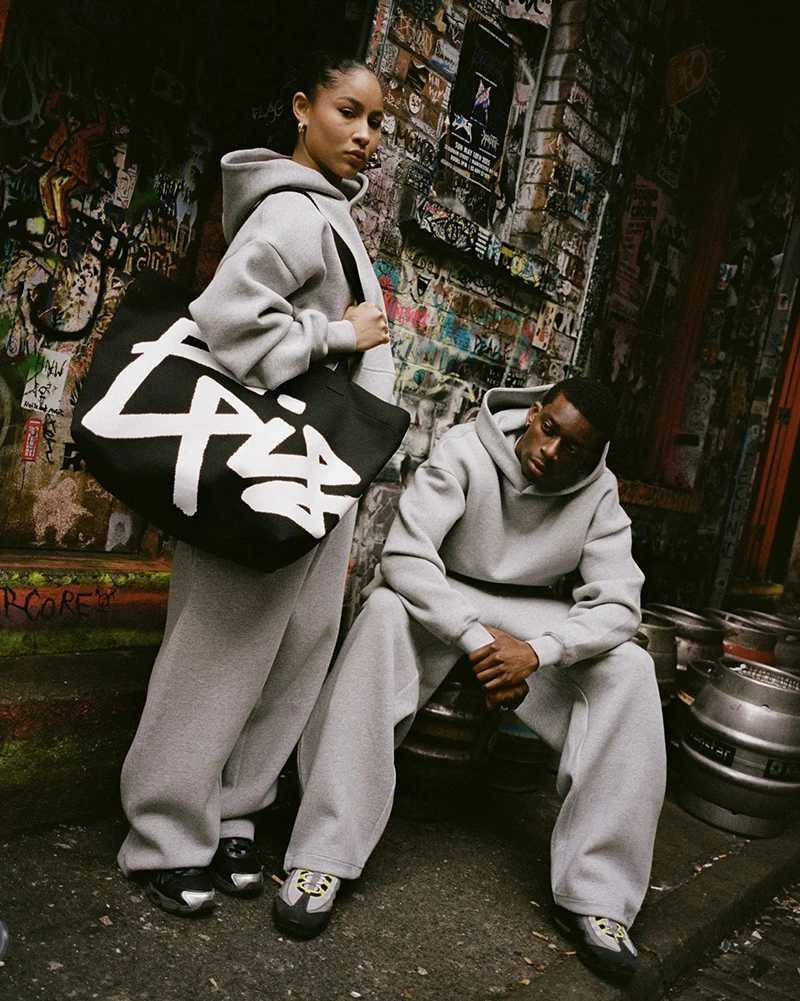 American Hip-Hop Men Hoodie Sets New Y2k Pocket CD Print Hoodies Casual Sweatpants Spring Autumn High Street Casual Streetwear M260320