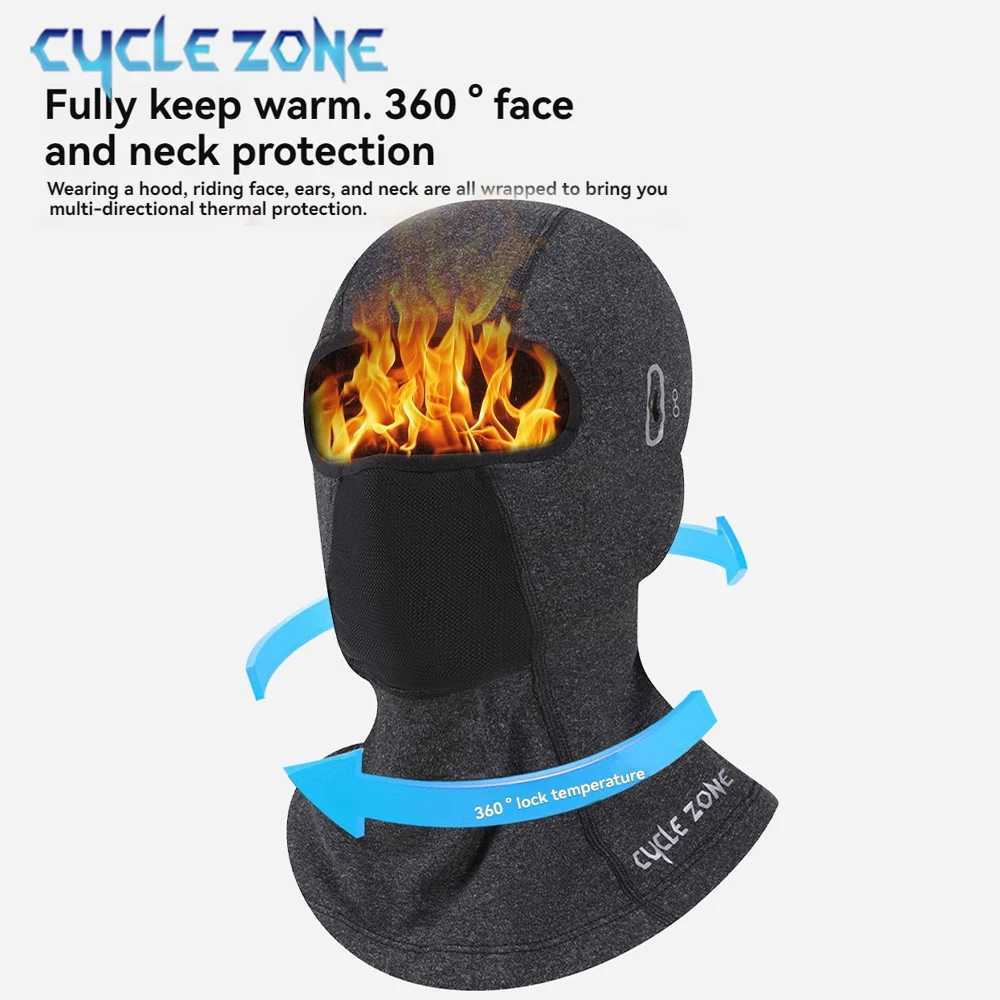Winter Warm Cycling Mask Breathable Thermal Biking Mask Windproof Motorcycle Helmet Balaclava Neck Cover Men Women Ski Masks M260320