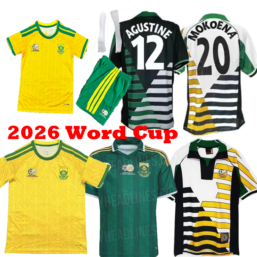 1994 1998 South Africa Retro Soccer Jersey MOKOENA AGUSTINE RADEBE PARKER Home Away Classic Vintage South Retro Football Shirt Short Adult Uniforms National Team