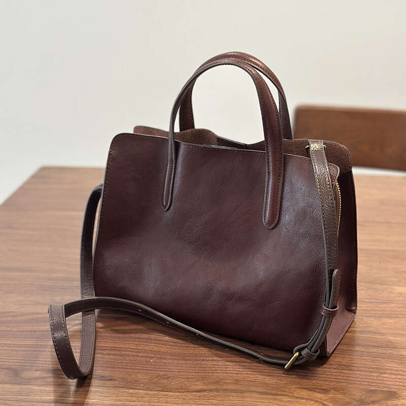 Luxury Women's Tote Bag Spring New Style Top Layer Cowhide Genuine Leather Casual Versatile Shoulder Crossbody Handbag SENYY